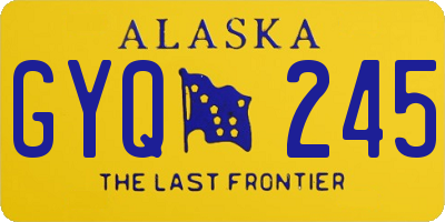 AK license plate GYQ245