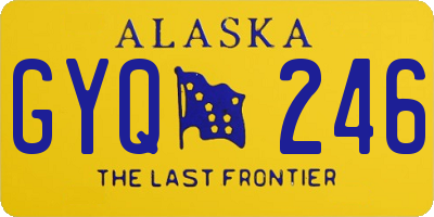 AK license plate GYQ246