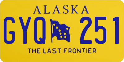 AK license plate GYQ251