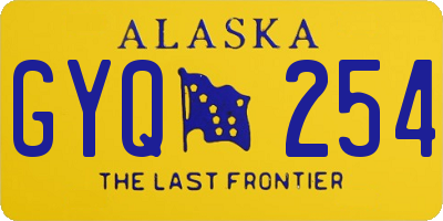 AK license plate GYQ254