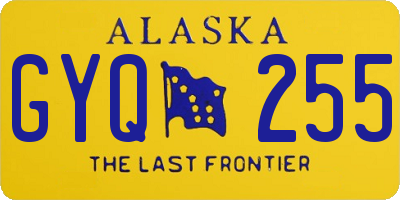 AK license plate GYQ255