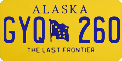 AK license plate GYQ260