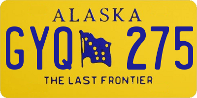 AK license plate GYQ275