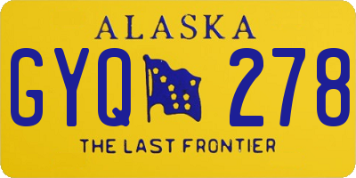 AK license plate GYQ278