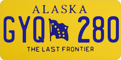 AK license plate GYQ280