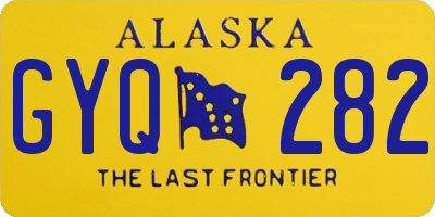 AK license plate GYQ282