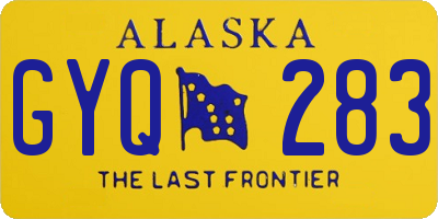 AK license plate GYQ283