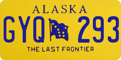 AK license plate GYQ293