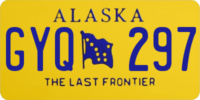 AK license plate GYQ297