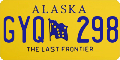 AK license plate GYQ298