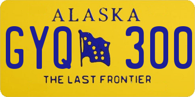 AK license plate GYQ300