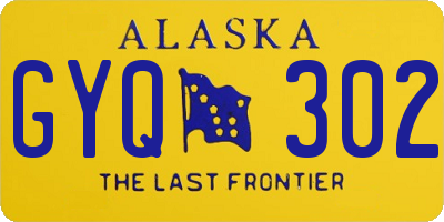AK license plate GYQ302