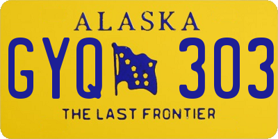 AK license plate GYQ303