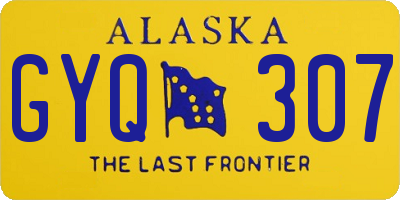 AK license plate GYQ307