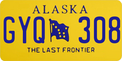AK license plate GYQ308