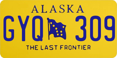 AK license plate GYQ309