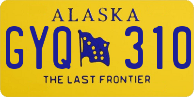 AK license plate GYQ310