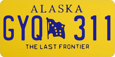 AK license plate GYQ311