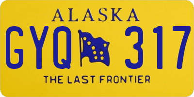 AK license plate GYQ317