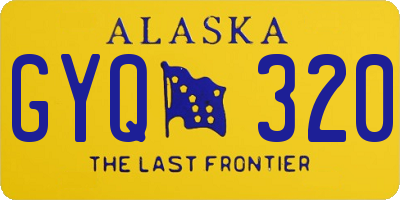 AK license plate GYQ320