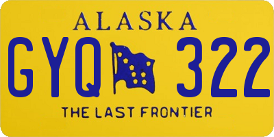 AK license plate GYQ322