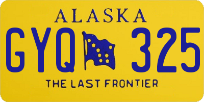 AK license plate GYQ325