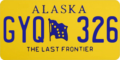 AK license plate GYQ326