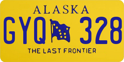 AK license plate GYQ328