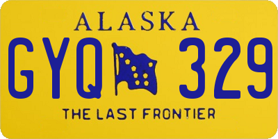 AK license plate GYQ329