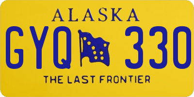 AK license plate GYQ330