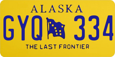 AK license plate GYQ334