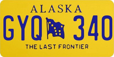 AK license plate GYQ340