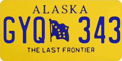 AK license plate GYQ343