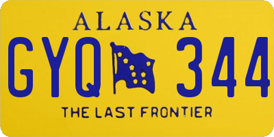 AK license plate GYQ344