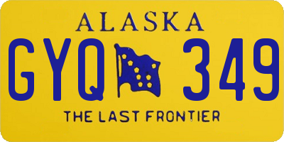 AK license plate GYQ349