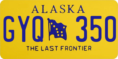AK license plate GYQ350