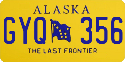 AK license plate GYQ356