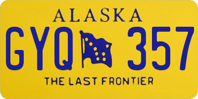 AK license plate GYQ357