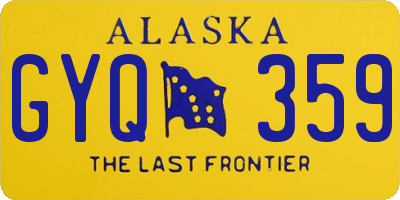 AK license plate GYQ359