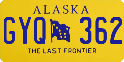 AK license plate GYQ362