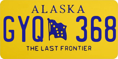 AK license plate GYQ368