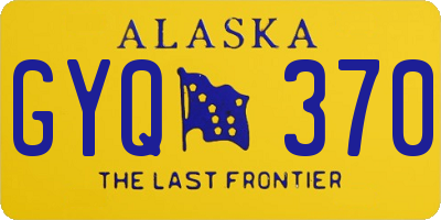 AK license plate GYQ370