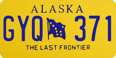 AK license plate GYQ371