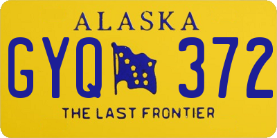 AK license plate GYQ372