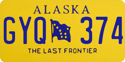 AK license plate GYQ374