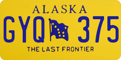 AK license plate GYQ375