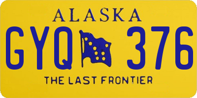 AK license plate GYQ376