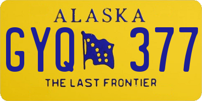 AK license plate GYQ377