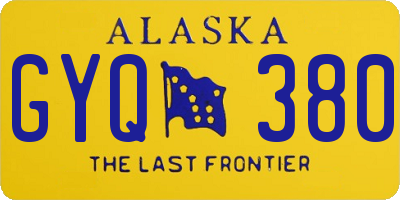 AK license plate GYQ380