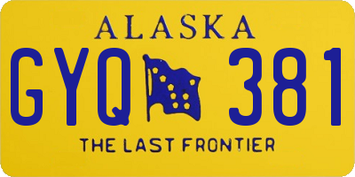 AK license plate GYQ381